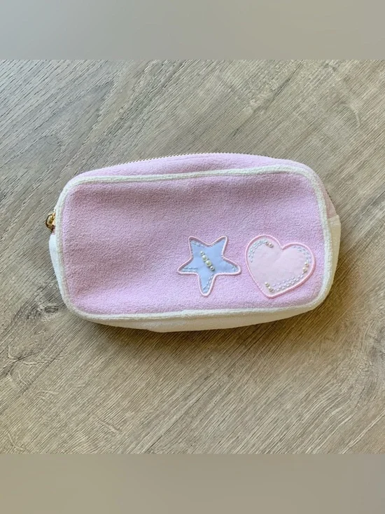 Stoney Clover Lane Terry Cloth Small Pouch w/ Patches OS - Picture 1 of 10